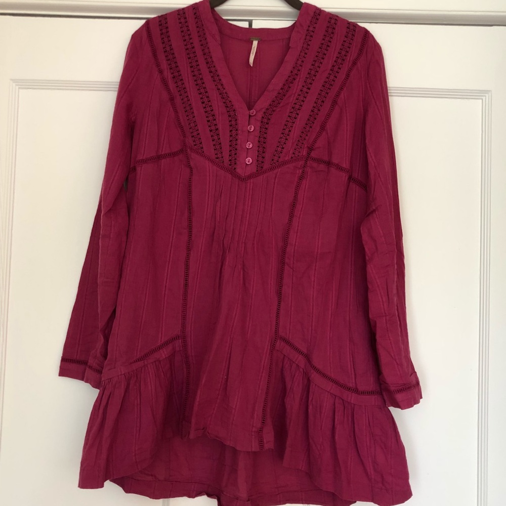 Free People raspberry tunic/mini